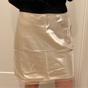 J. Crew Shimmering Cream Pencil Skirt